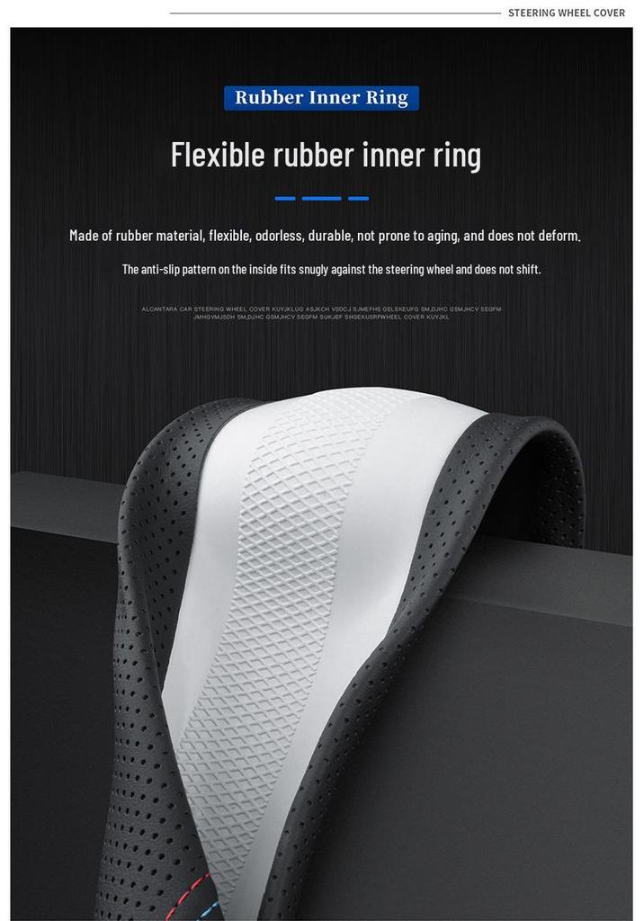 Ultra-Thin Genuine Leather Steering Wheel Cover for Geely Models