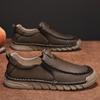Fashion 2025 Trend Mens Casual Shoes Handmade Leather Comfy Loafers Moccasins Luxury Designers Lightweight Breathable Men Outdoor Shoes