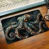 Tapis de Bain Imprimé Art Octopus Fantaisie Antidérapant Tapis de Sol Moderne pour Côté Baignoire Salon Tapis d'Entrée Décoratif pour la Maison