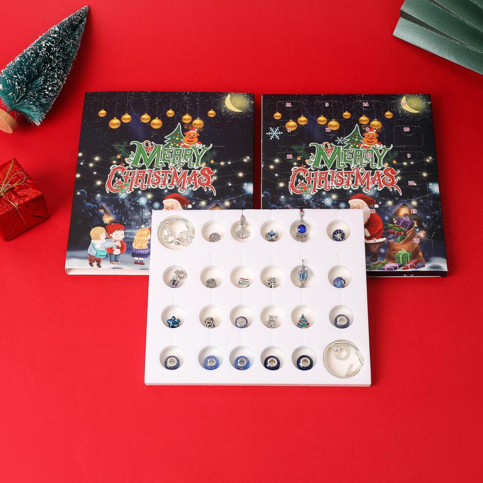 Advent Calendar Girls Charm Bracelet - Countdown Calendars Bracelets Making Kit for Kids - Creative Christmas Gifts for Women, Teenagers, Adults