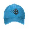 Bitcoin BLOCKCHAIN CIRCUIT BOARD Baseball Cap Vintage Distressed Washed Sun Cap Unisex Outdoor Summer Hats Cap