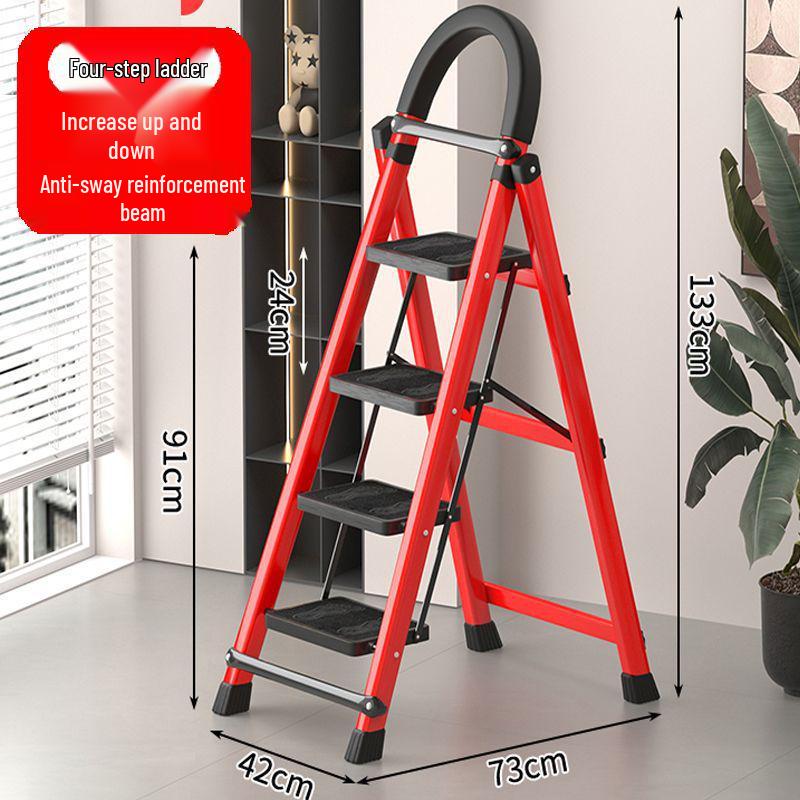 Portable Multi-Functional A-Frame Folding Ladder for Home and Engineering Use