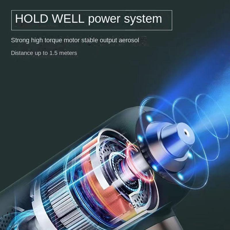 Mini Wireless Electric Sanitizer Sprayer USB Rechargeable Nanometer Blue Light Disinfection Sprayer Fogger Machine Home Garden