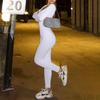 European and American Women’s Ribbed Square Neck Slimming Jumpsuit – New Autumn/Winter Collection