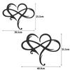 Black Iron Heart Wall Decor Metal Infinity Heart Decor Perfect Heart Wall Art  Modern Home