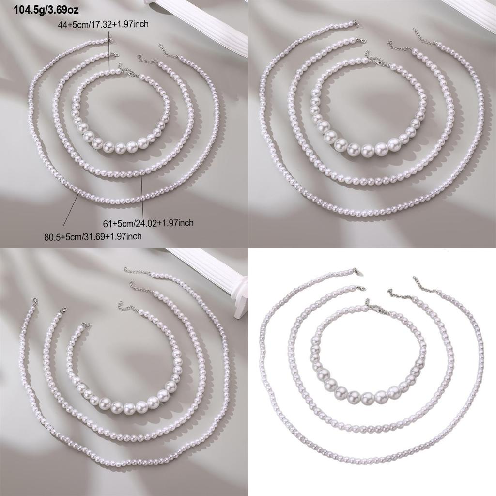 Punk Style Artificial Pearl Choker Necklace For Women With Alloy Pendant Spring