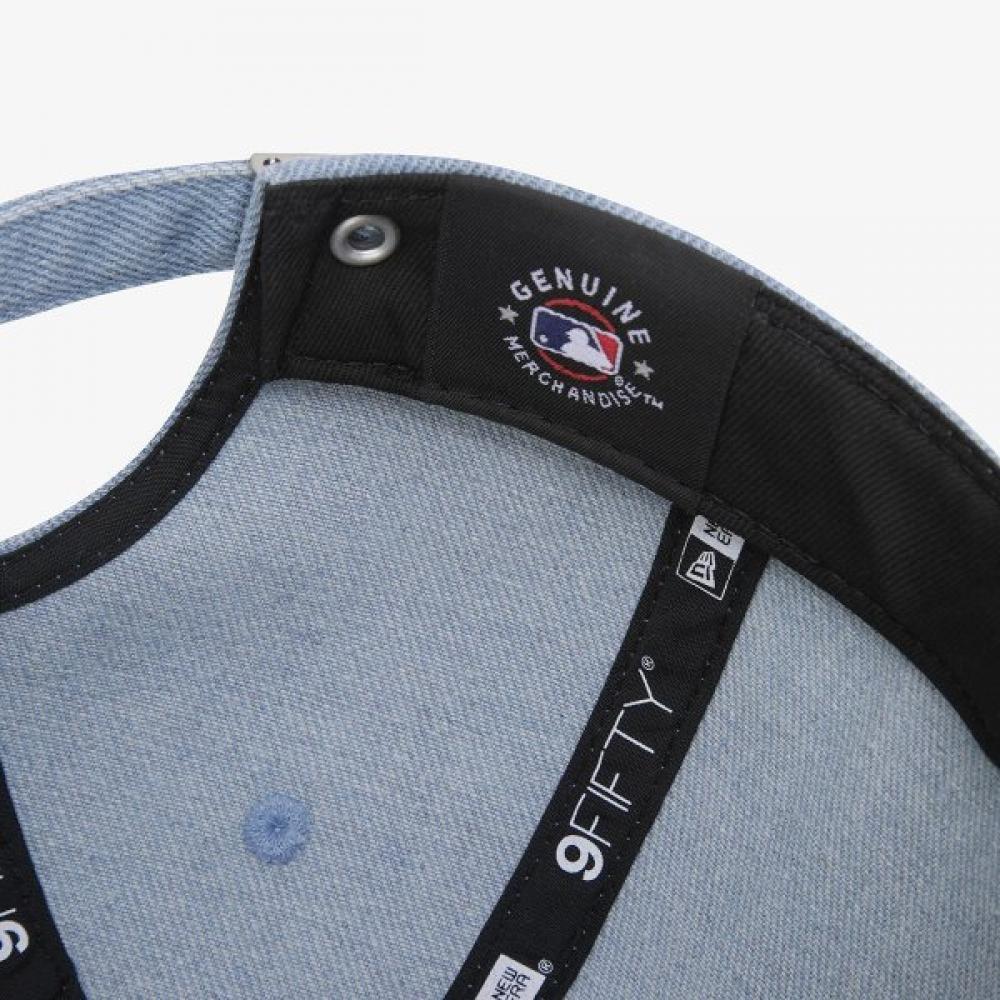 New Era New York Yankees Denim Basic Retro Krone Strapback Hellblau 15131622