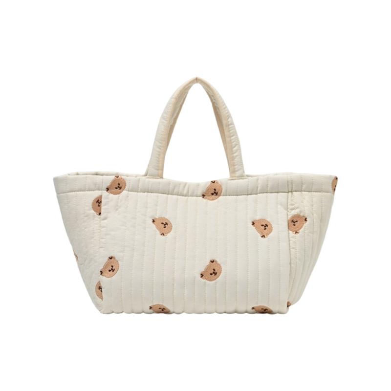 Reisetasche Wickeltasche für Frauen Große Kapazität Stickmuster Handtasche Kinderwagen Hängende Tasche Mama-Tasche