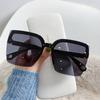 Oversized Sunglasses for Women Men Vintage Square Rimless UV400 Protection Luxury Brand Fashion Shades