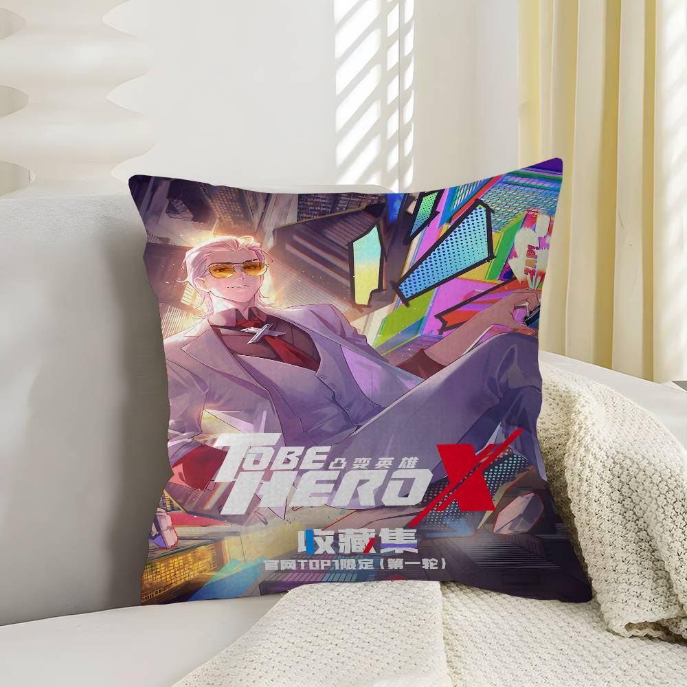 To Be Hero X Anime Pillow Covers Cartoon Sofa Decorative Home Double-sided Printing Short Plush Cute Cushion Cover