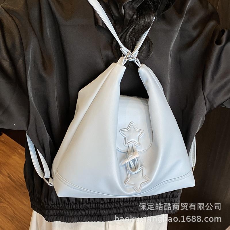 Tote bag women's 2025 new large-capacity commuter backpack casual multi-functional shoulder messenger bag travel backpack