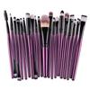 20-Piece Professional Makeup Brush Set Black Handle Tube Synthetic Hair Cosmetic Tool for Daily Use