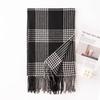 Scarf Winter Thickened New Style Plaid Women's Versatile Tassel Fashion Warm Scarf Comfortable Imitation Cashmere Scarf