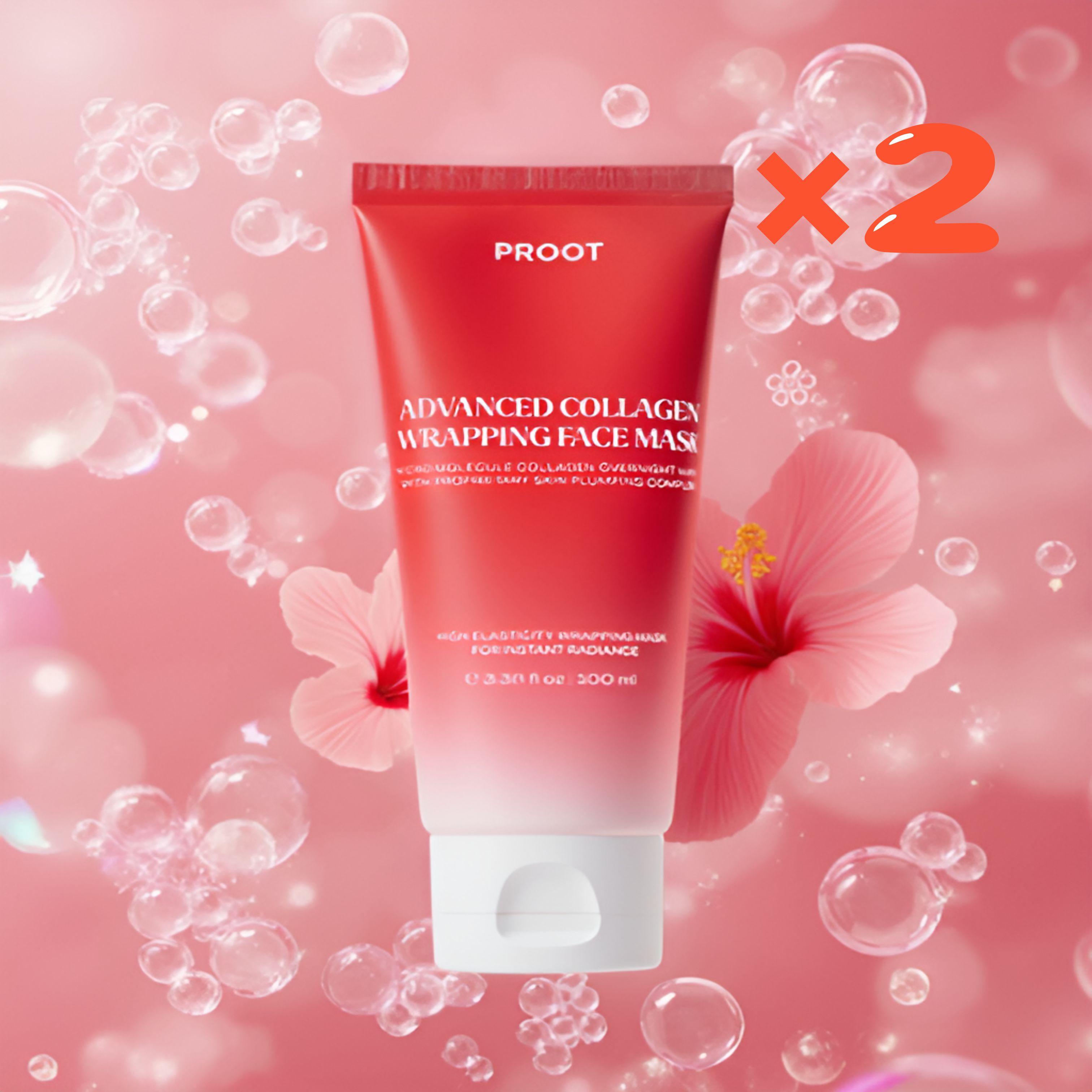 PROOT Collagen Wrapping Face Mask 2-Pack Special Set (100ml + 100ml)