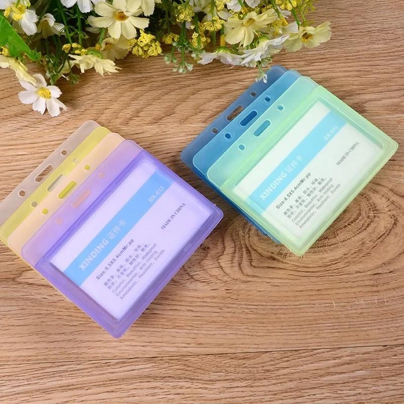 1pcs Waterproof Transparent Card Holder Plastic Card Id Badge Holders Case To Protect Credit Cards Card Protector Cardholder