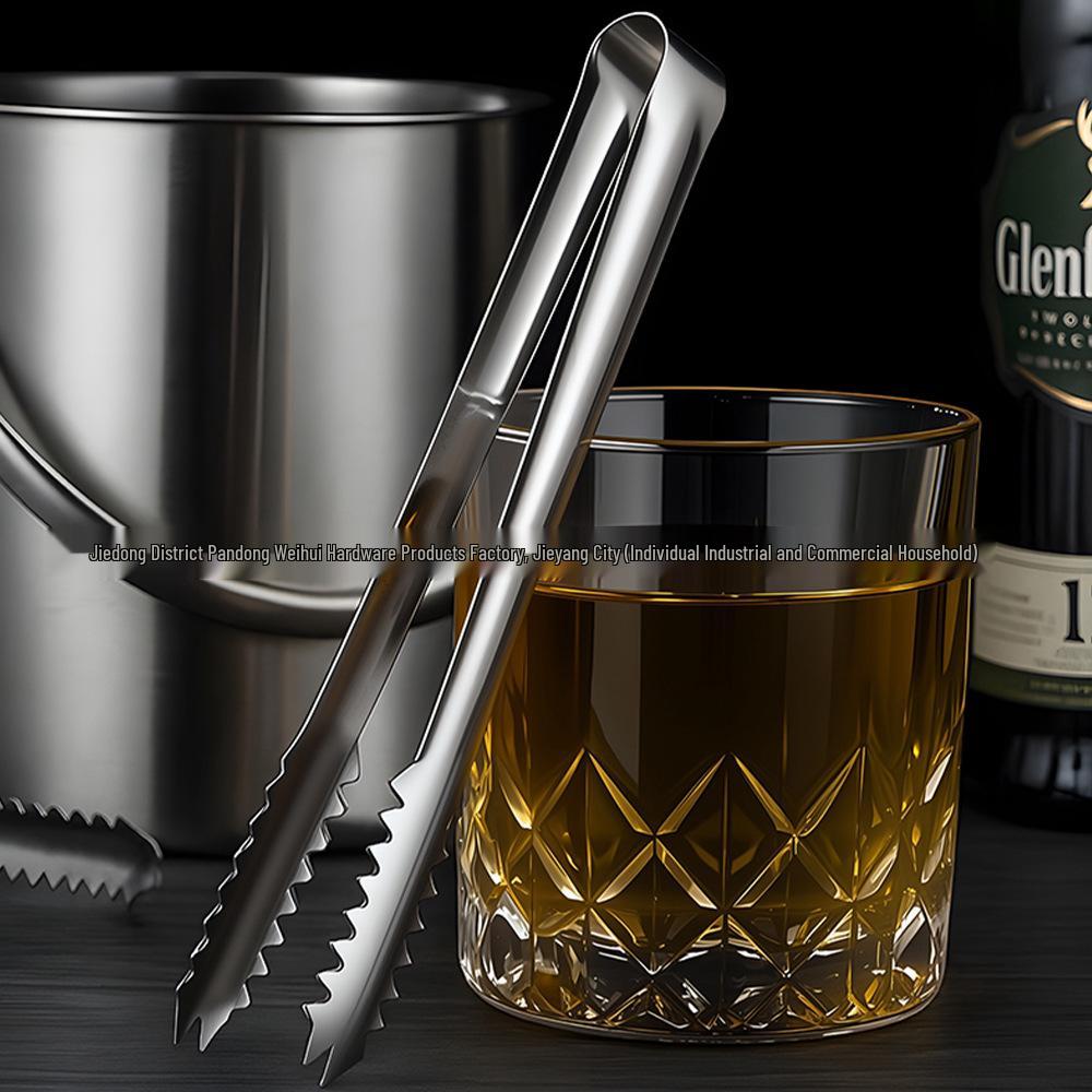 Thickened Non-slip 304 Stainless Steel Ice Tongs for Ice Cubes, Fruits, Towels, Food, BBQ, Charcoal