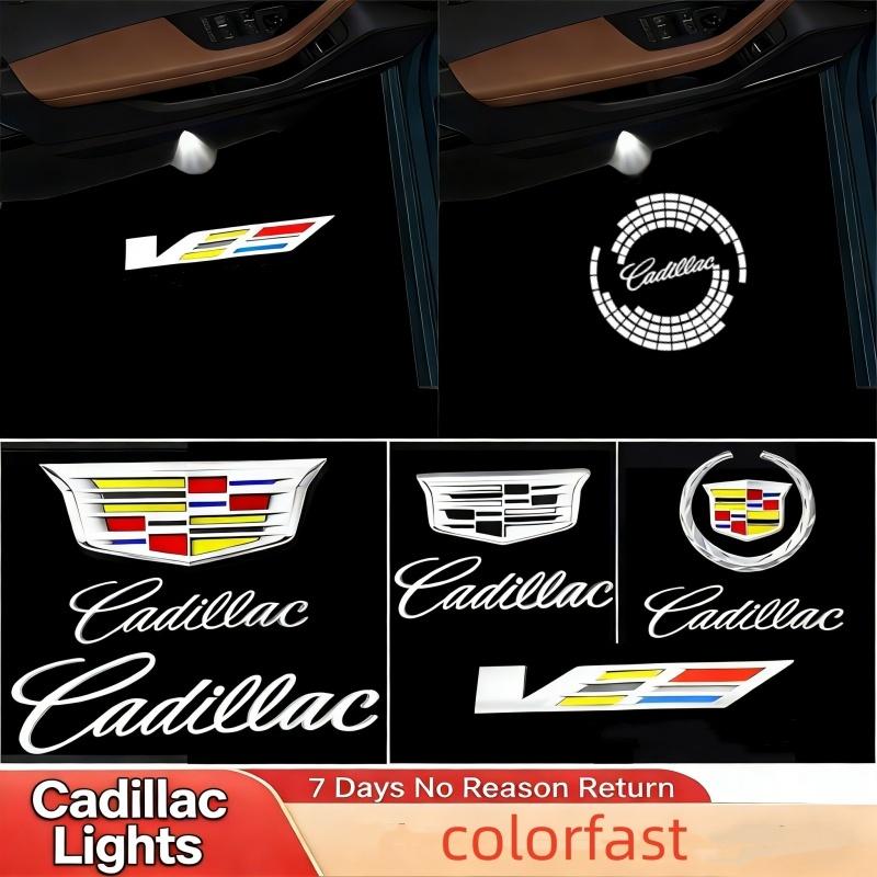 Led Emblem Lamp Car Door Lights Luces Projector Car Goods Accessories for Cadillac SRX XT4 XT5 XT6 ATS XTS CTS CT6 Accessories