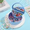 Heart-Shaped Pink Jewelry Box for Girls, Double-Layer with Mirror, Solid Color Storage for Ornaments.