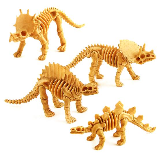 12Pcs Dinosaur Figurine Educational Realistic Plastic Intellectual Development Dinosaur Skeleton Mold for Kids