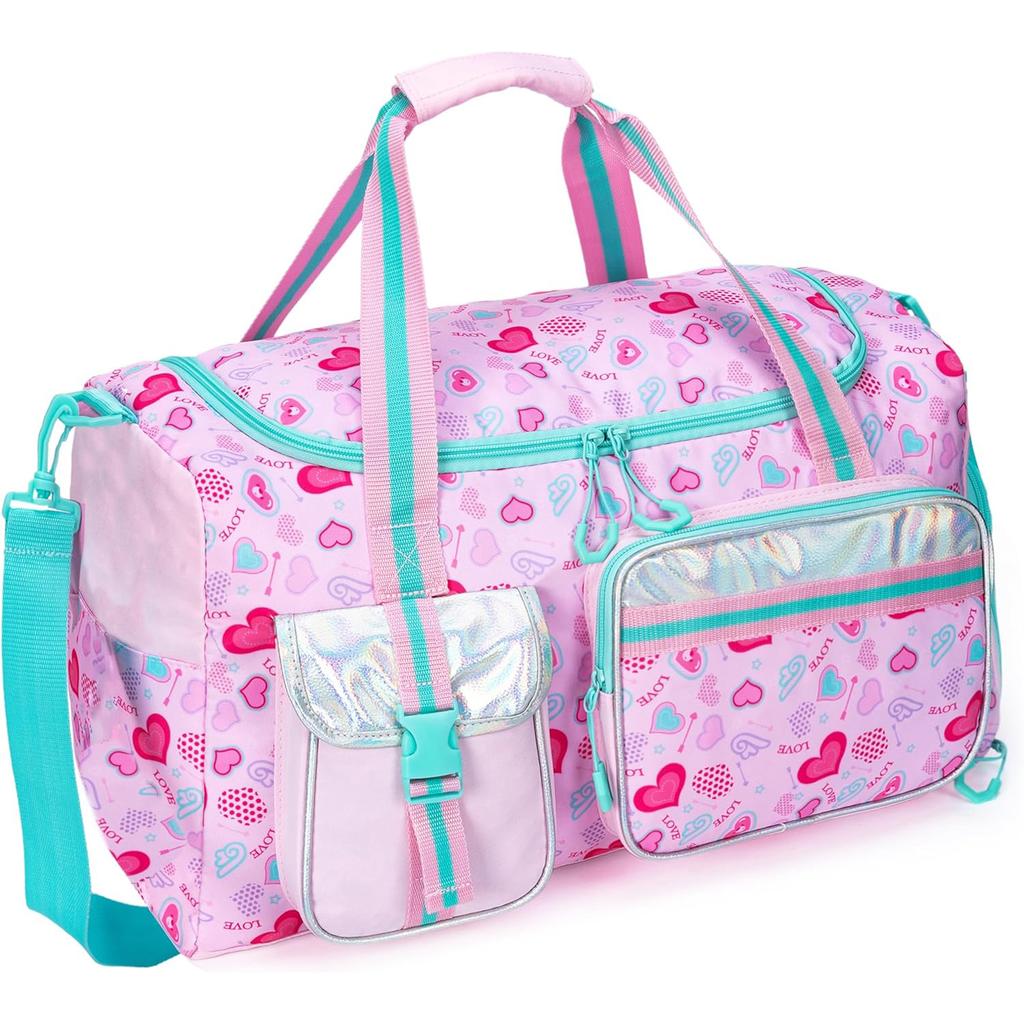 Kinder Reisetasche Mädchen Damen Reisetasche Geschenke Übernachtungstasche für Mädchen Damen Tragetasche Übernachtungstaschen für Mädchen Fitnessstudio Tanztaschen mit Schuh