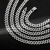 Exaggerated Personality Punk Cuban Chain Alloy Rhinestone Necklace Bracelet Direct Sales