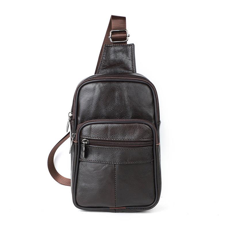 

Чоловіча шкіряна сумка кросбоді через плече - Модна, Повсякденна, М яка коров яча шкіра, Універсальна, Міні-розмір