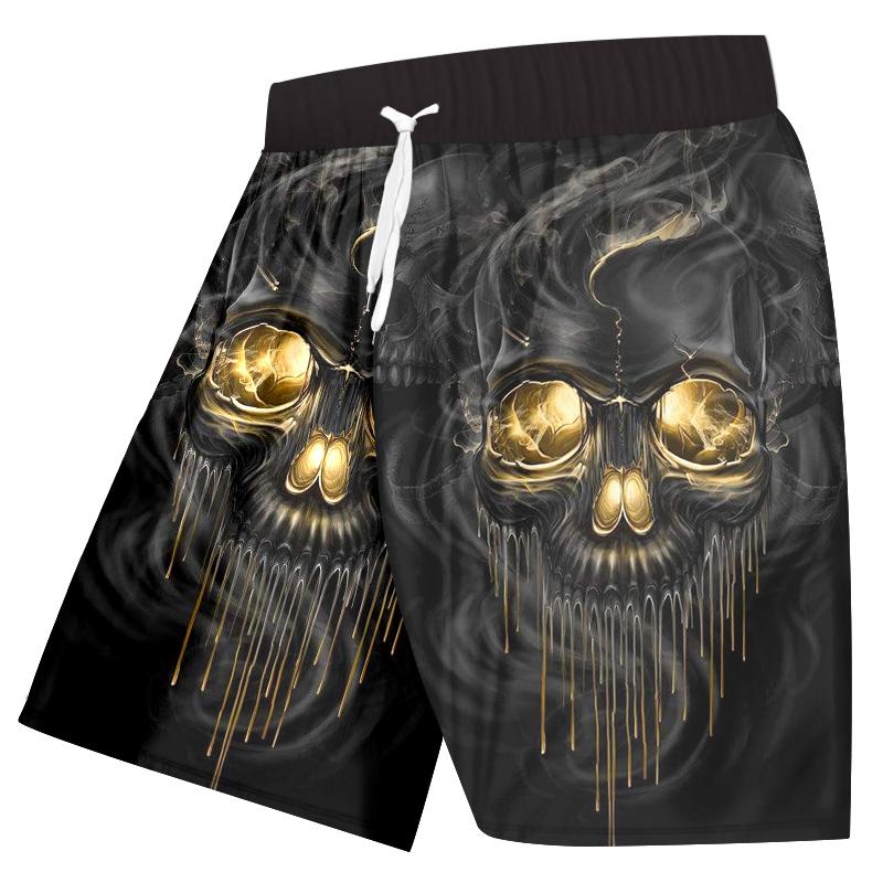 Men's Swimming Trunks 3D Skull Print Beach Shorts Quick-drying Outdoor Leisure Sports Shorts Swimwear Fashion Men's Shorts