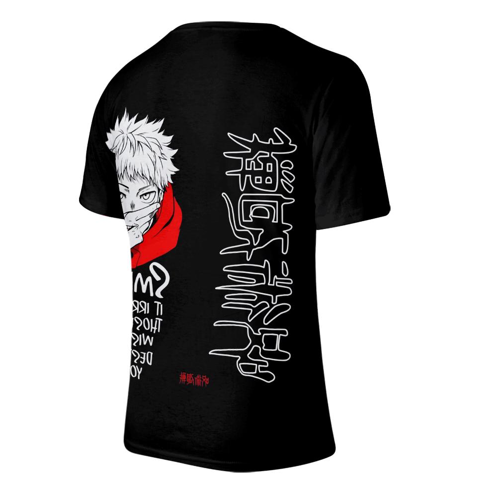 T-shirt Jujutsu Kaisen da Donna e Uomo Anime Stampate Girocollo Oversize Manica Corta Moda Abbigliamento Uomo Streetwear
