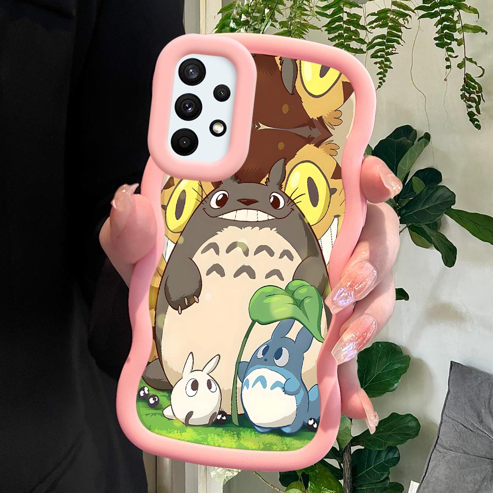 Painted Pattern Big Wave Edge Soft Silicone Material Macaron Phone Case Shockproof Protective Rubber Casing for Samsung Xiaomi Poco Redmi