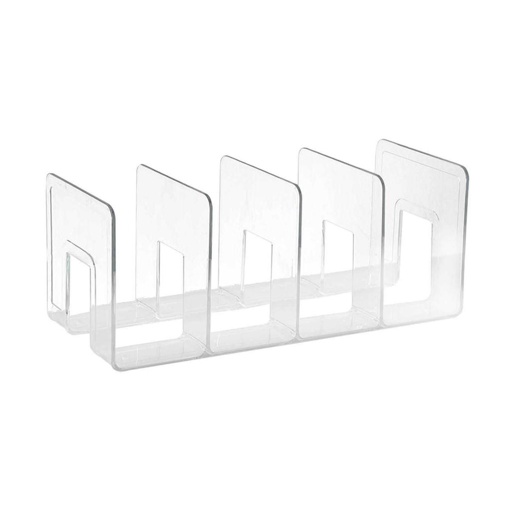 Suport de cărți cu patru coloane, Raft de cărți montat pe birou, Depozitare fixă de birou pentru cărți și suport de lectură