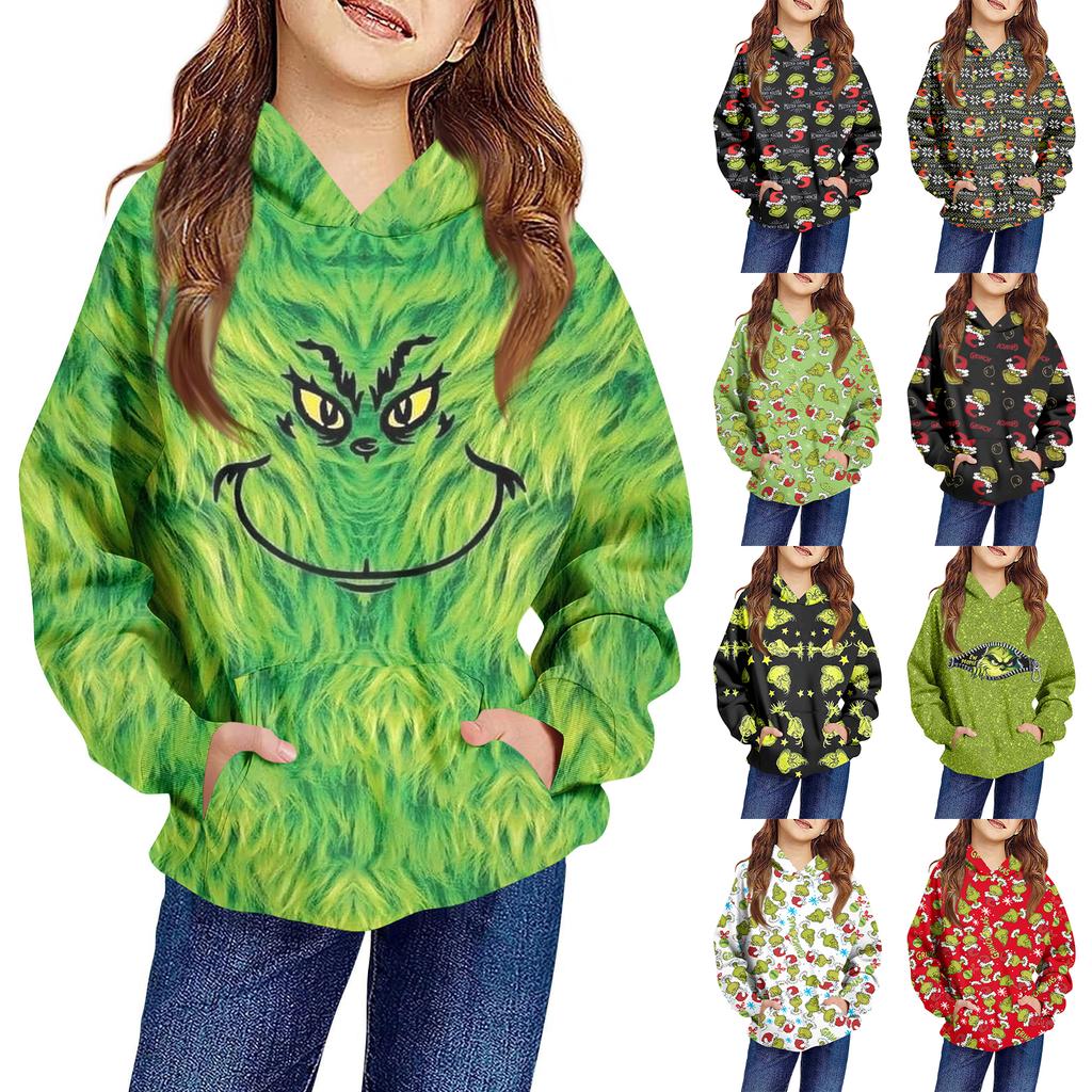 Children's Long-sleeved Loose-fitting Pullover Hoodie With Drawstring And Solid Color