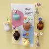 Mini Ceramic Small Vase Refrigerator Sticker Home Mini Vase Magnet Magnetic Suction Refrigerator Sticker Door Opening Decoration