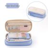Enhanced Large-Capacity Pencil Case in Macaron Color Block for Students - Unisex Simple Style