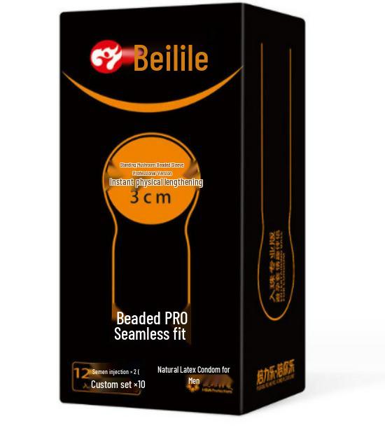 Bailile Prickly Silky Ribbed Condoms - Light & Thin 3D Texture for Adults