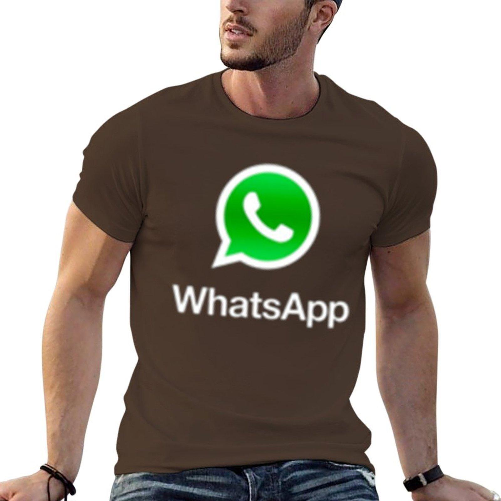 

WhatsApp T-Shirt customs Aesthetic clothing shirts graphic tees mens t shirt graphic XL