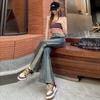 Plus Size Vintage Micro-large Jeans Women's Summer High-waisted Thin Flare Pants