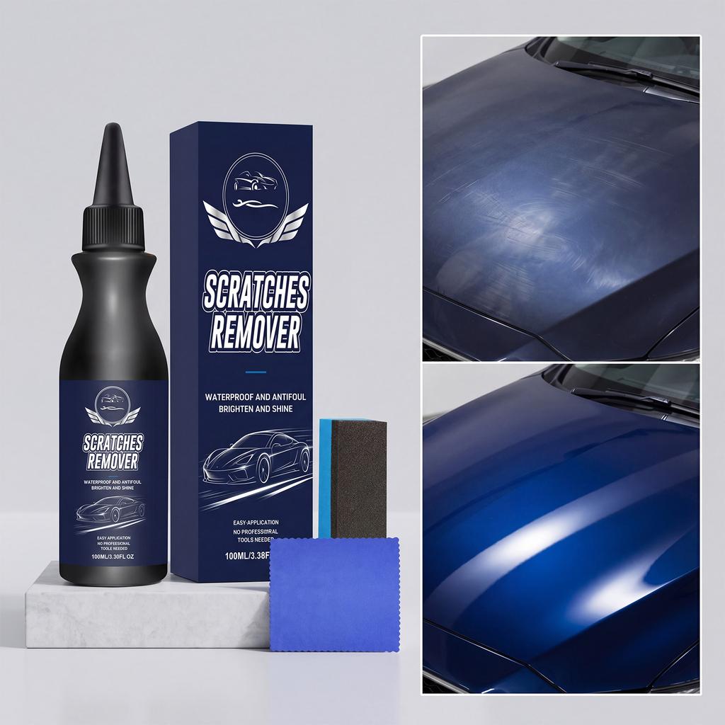 Scratch Remover 138g for Car Surface Care Waterproof Formula with Applicator and Cloth for Easy Application and Shine Maintenance