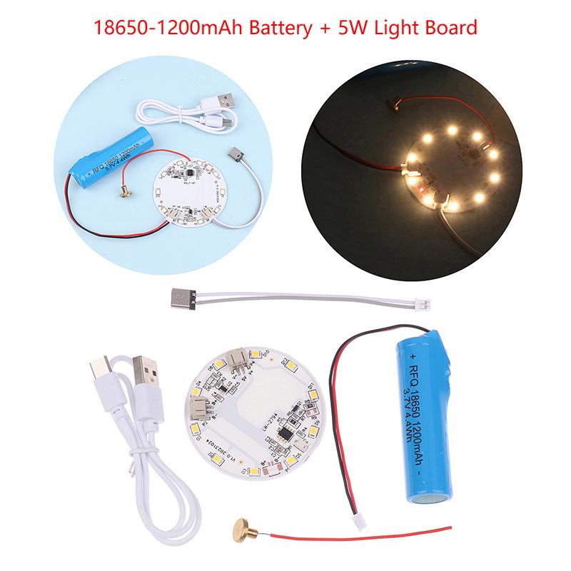 DC 5V Eingang Lichtquelle LED Lichtpanel 5W 57mm Dimmregler 3000K mit Berührungsschalter und Ladeanschluss Typ-C