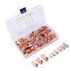 140pcs Open Barrel Wire Crimp Terminal 9‑Type Copper Ring Lugs Connector Universal for Cars