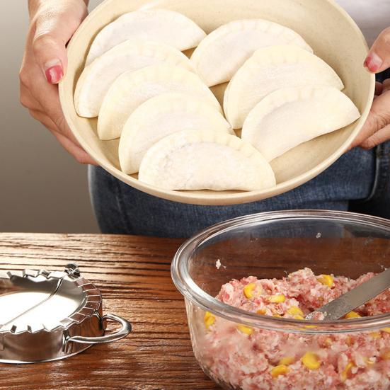 Nerezový knedlíkářský stroj na ravioli, lis na koláče, nerezový kuchyňský gadget pro rychlé skládání wontonového těsta