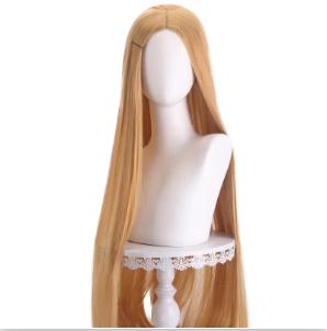 40Inch Long Straight Cosplay Wig Centre Parting Central Split Blond Pink Rose Red Purple Heat Resistant Synthetic Hair Wigs