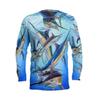 Fish Series 3D Digital Printed Men's Street Trendy Round Neck Long Sleeved T-shirt
