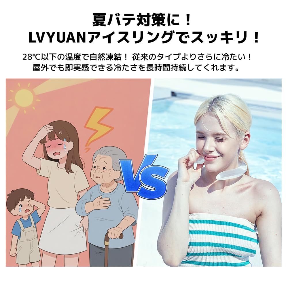 size for double the cooling LVYUAN Neck Cooler Maintains for 3 PCM cooling ergonomic ice neck neck head fever cooling for adults and children Also
