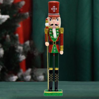 Christmas Nutcracker Traditional Wooden Crafts Decoration for Shelf Holiday