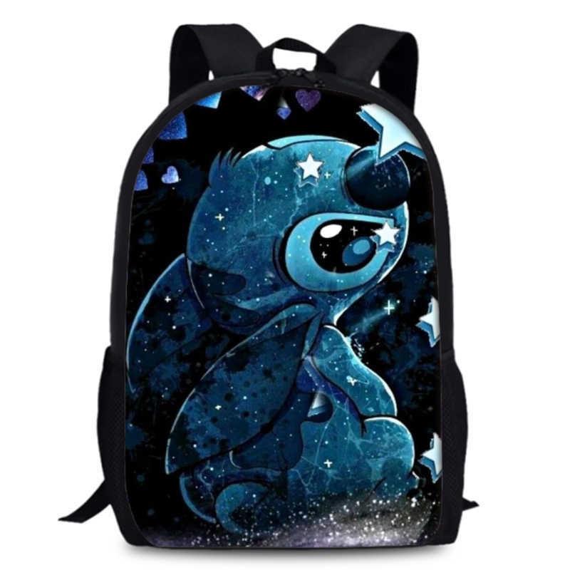 Süßer Stitch Cartoon Rucksack für Kinder mit großem Fassungsvermögen und Oxford-Gewebe
