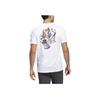 Adidas Logo Print Round Neck Short Sleeve T-Shirt Men Tops White HI5547