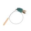 3pcs Random Color Feather Replacement Accessories Funny Cat Stick Rod Teaser Small Bell Plush Pet Toy