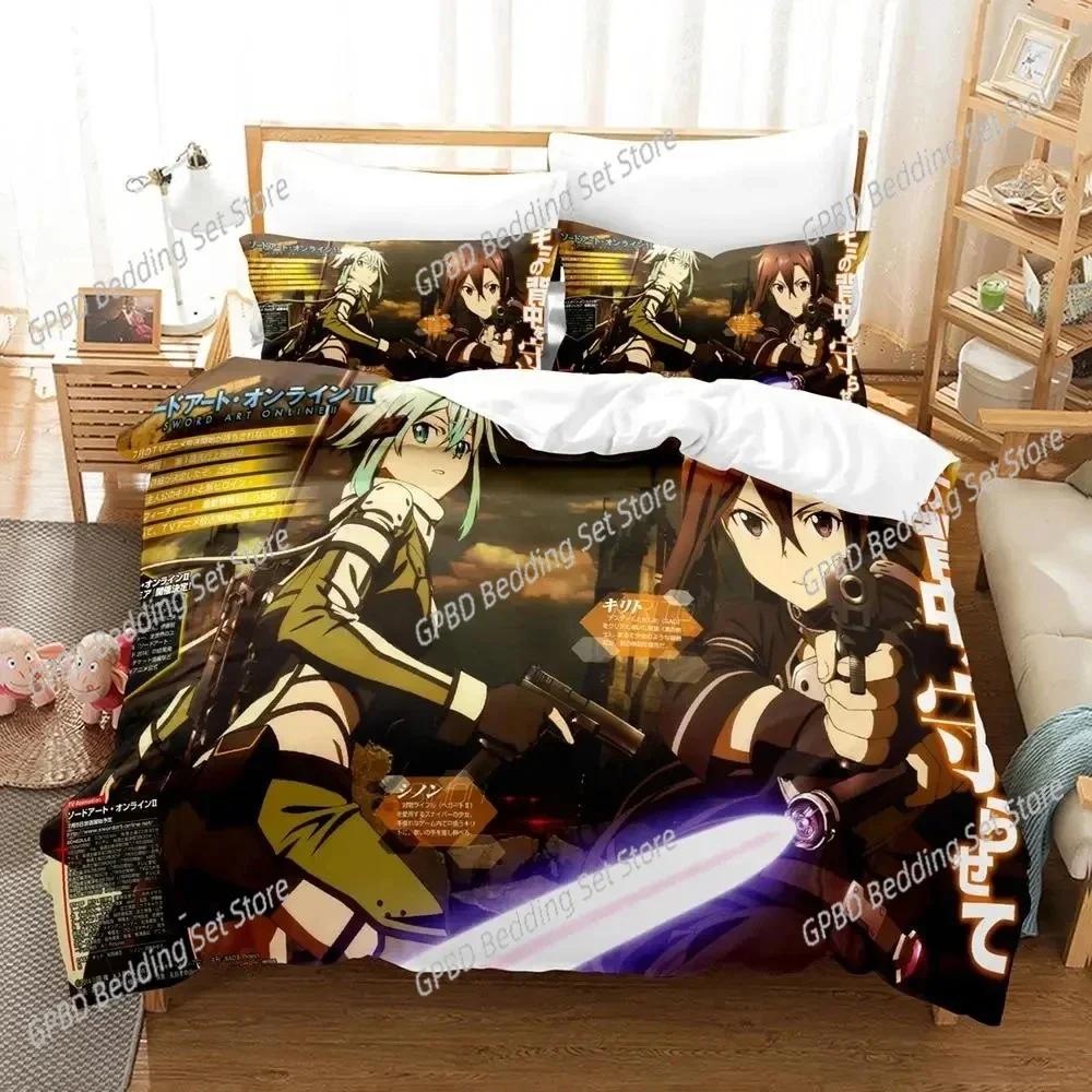Comforter Anime Asada Shino Sword Art Online Bedding Set Bedroom Soft Modern S Comefortable