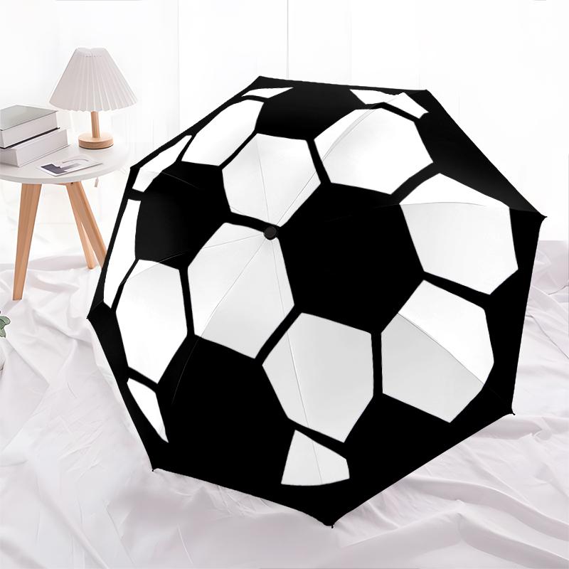 1PC Football Sport Umbrella Portable Folding Umbrella Iron Frame Hole Bone Structure Outdoor Home Umbrella A10