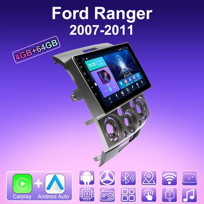 2 DIN Android Carplay Autorádio Pro Ford Ranger 2007-2011 Multimediální Přehrávač Hlavní Jednotka Stereo GPS Navigace BT WIFI 4+64GB